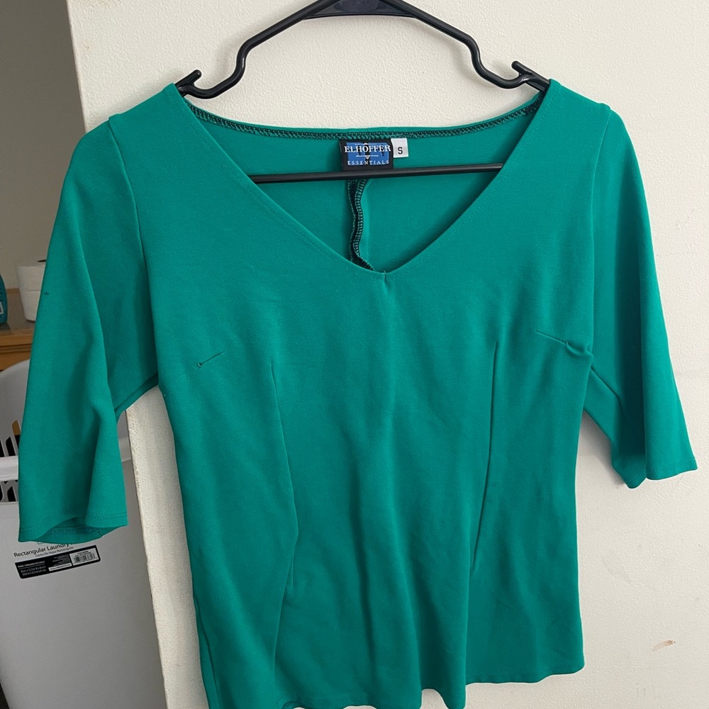 Women's Teal Short Sleeve Top